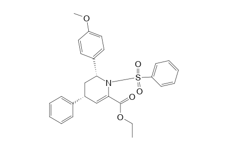 2-Pyridinecarboxylic acid, 1,4,5,6-tetrahydro-6-(4-methoxyphenyl)-4-phenyl-1-(phenylsulfonyl)-, ethyl ester, cis-