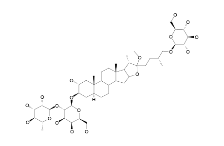 26-O-BETA-D-GLUCOPYRANOSYL-22-O-METHYL-(25R)-5-ALPHA-FUROSTANE-2-ALPHA,3-BETA,22-XI,26-TETROL-3-O-[O-ALPHA-L-RHAMNOPYRANOSYL-(1->2)-BETA-D-GALACTOP