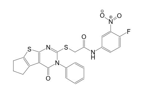 acetamide, N-(4-fluoro-3-nitrophenyl)-2-[(3,5,6,7-tetrahydro-4-oxo-3-phenyl-4H-cyclopenta[4,5]thieno[2,3-d]pyrimidin-2-yl)thio]-