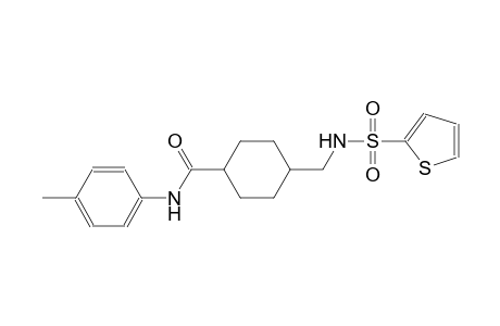 N-(4-methylphenyl)-4-{[(2-thienylsulfonyl)amino]methyl}cyclohexanecarboxamide