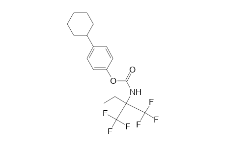 4-Cyclohexylphenyl 1,1-bis(trifluoromethyl)propylcarbamate