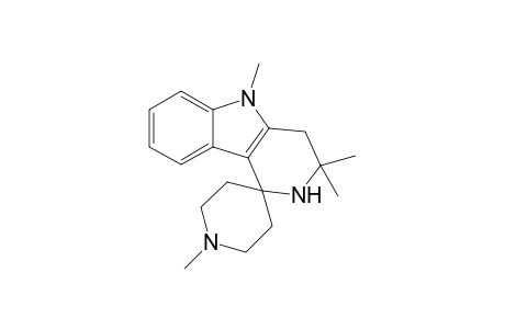 3,3,5-Trimethyl-1,2,3,4-tetrahydro-.gamma.-carboline-1-spiro-4'-(1'-methyl)piperidine