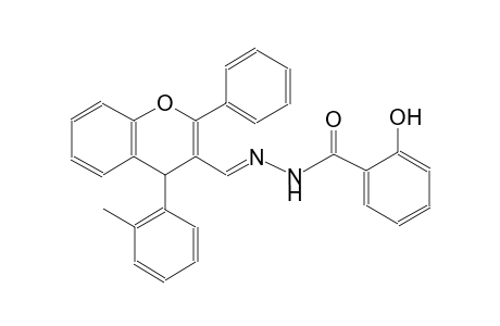2-hydroxy-N'-{(E)-[4-(2-methylphenyl)-2-phenyl-4H-chromen-3-yl]methylidene}benzohydrazide