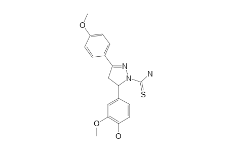 5-(4-HYDROXY-3-METHOXYPHENYL)-3-(4-METHOXYPHENYL)-4,5-DIHYDRO-1H-PYRAZOLE-1-CARBOTHIOAMIDE