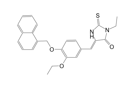 (5Z)-5-[3-ethoxy-4-(1-naphthylmethoxy)benzylidene]-3-ethyl-2-thioxo-4-imidazolidinone