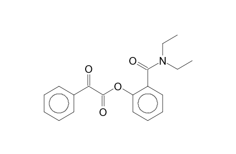 Glyoxylic acid, phenyl-, 2'-(diethylaminocarbonyl)phenyl ester