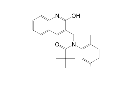 N-(2,5-dimethylphenyl)-N-[(2-hydroxy-3-quinolinyl)methyl]-2,2-dimethylpropanamide