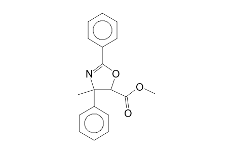 5-Oxazolecarboxylic acid, 4,5-dihydro-2,4-diphenyl-4-methyl-, methyl ester