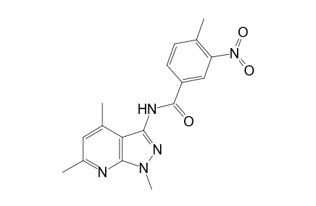 4-Methyl-3-nitro-N-{1,4,6-trimethyl-1H-pyrazolo[3,4-b]pyridin-3-yl}benzamide