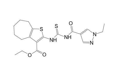 ethyl 2-[({[(1-ethyl-1H-pyrazol-4-yl)carbonyl]amino}carbothioyl)amino]-5,6,7,8-tetrahydro-4H-cyclohepta[b]thiophene-3-carboxylate