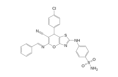 4-(5-(Benzylideneamino)-7-(4-chlorophenyl)-6-cyano-7Hthiazolo[4,5-b]pyrane-2-ylamino) benzenesulfonamide