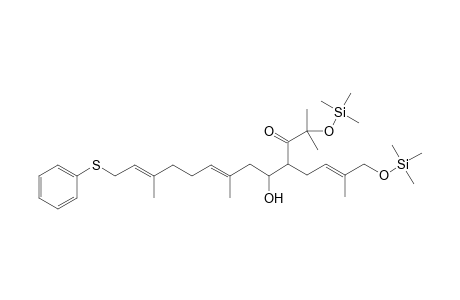 erythro-9-hydroxy-10-[1-oxo-2-methyl-2-(trimethylsiloxy)propyl]-1-(phenylthio)-14-(trimethylsiloxy)-3,7,13-trimethyltetradeca-(E,E,E)-2,6,12-triene