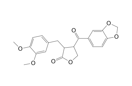 2(3H)-Furanone, 4-(1,3-benzodioxol-5-ylcarbonyl)-3-[(3,4-dimethoxyphenyl)methyl]dihydro-
