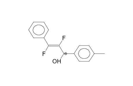 TRANS-1,2-DIFLUORO-1-PHENYL-2-(4'-METHYLBENZOYL)ETHENE PROTONATED