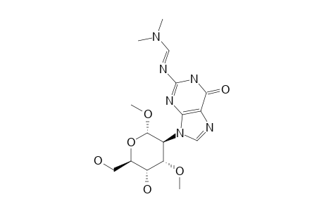 1',3'-DI-O-METHYL-2'-DEOXY-2'-(N(2)-(DIMETHYLAMINO)-METHYLENE-GUANIN-9-YL)-D-ALTROPYRANOSIDE