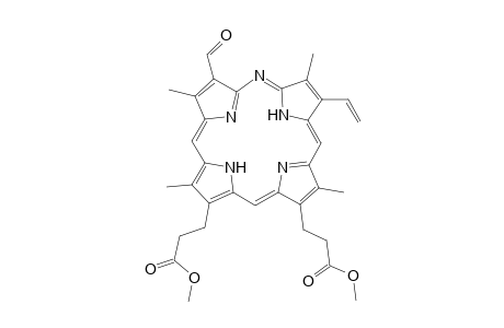 Azaspirographis porphyrin-7-carbaldehyde [2,7,12,18-tetrmethyl-8-(ethenyl)-3-formyl-13,17-bis(2-methoxycarbonylethyl)-22H,24H-porphine]