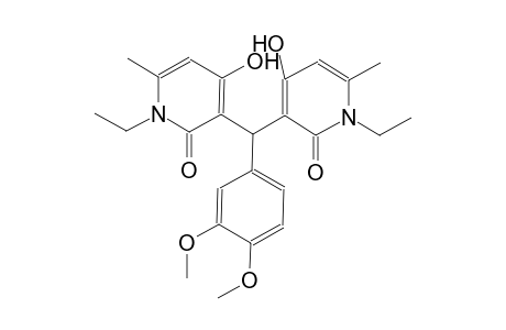 3,3'-((3,4-dimethoxyphenyl)methylene)bis(1-ethyl-4-hydroxy-6-methylpyridin-2(1H)-one)