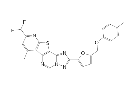 {5-[9-(difluoromethyl)-7-methylpyrido[3',2':4,5]thieno[2,3-e][1,2,4]triazolo[1,5-c]pyrimidin-2-yl]-2-furyl}methyl 4-methylphenyl ether