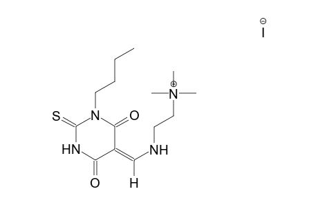 2-{[(Z)-(1-butyl-4,6-dioxo-2-thioxotetrahydro-5(2H)-pyrimidinylidene)methyl]amino}-N,N,N-trimethylethanaminium iodide