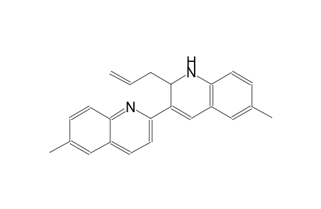 6-methyl-2-(6-methyl-2-prop-2-enyl-1,2-dihydroquinolin-3-yl)quinoline 2-(2-allyl-6-methyl-1,2-dihydroquinolin-3-yl)-6-methyl-quinoline 2-(2-allyl-6-methyl-1,2-dihydroquinolin-3-yl)-6-methylquinoline