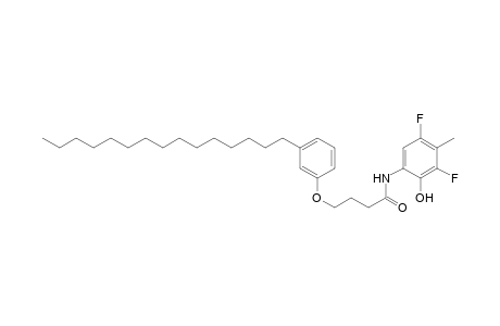 Butanamide, N-(3,5-difluoro-2-hydroxy-4-methylphenyl)-4-(3-pentadecylphenoxy)-