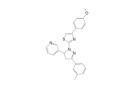 4-(4-Methoxyphenyl)-2-[3-(m-tolyl)-5-(3-pyridyl)-2-pyrazolin-1-yl]thiazole