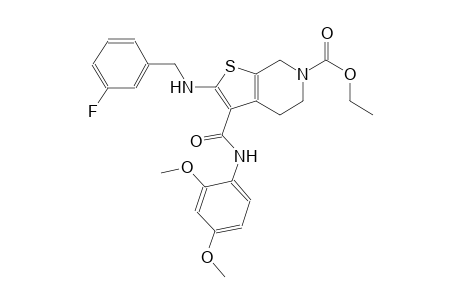 thieno[2,3-c]pyridine-6(5H)-carboxylic acid, 3-[[(2,4-dimethoxyphenyl)amino]carbonyl]-2-[[(3-fluorophenyl)methyl]amino]-4,7-dihydro-, ethyl ester