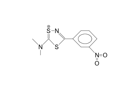 5-Dimethylamino-3-(3-nitro-phenyl)-1,4,2-dithiazolium cation
