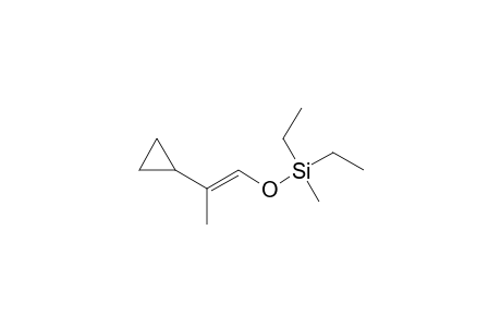 Silane, [(2-cyclopropyl-1-propenyl)oxy]diethylmethyl-