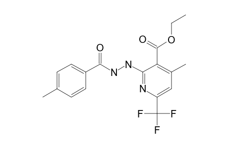 4-methyl-2-[N'-(4-methylbenzoyl)hydrazino]-6-(trifluoromethyl)nicotinic acid ethyl ester