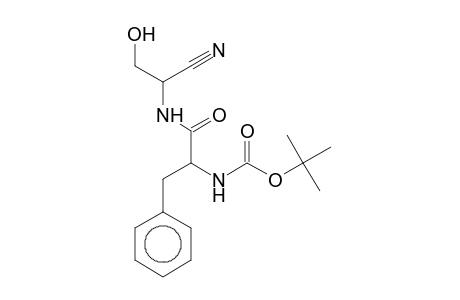 Benzenepropanamide, N-(2-hydroxy-1-cyanoethyl)-.alpha.-(t-butoxycarbonylamino)-