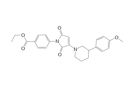 Ethyl 4-{3-[3-(4-methoxyphenyl)piperidin-1-yl]-2,5-dioxo-2,5-dihydro-1H-pyrrol-1-yl}benzoate