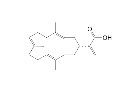 2-[1R-4,8,12-Trimethyl-3E,7E,11E-cyclotetradecatrien-1-yl]propenoic acid