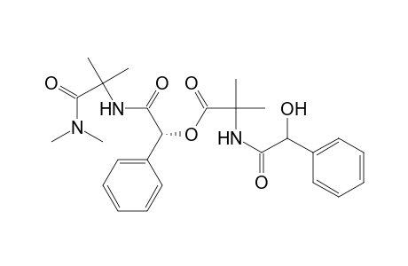 Alanine, N-(hydroxyphenylacetyl)-2-methyl-, 2-[[2-(dimethylamino)-1,1-dimethyl-2-oxoethyl]amino]-2-oxo-1-phenylethyl ester, [R-(R*,R*)]-