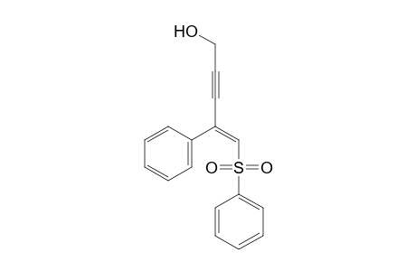 (E)-1-(Benzenesulfonyl)-5-hydroxy-2-phenylpent-1-en-3-yne