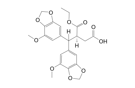 (2S)-Ethyl 2-carboxymethyl-3,3-[di(3-methoxy-4,5-methylenedioxy)phenyl]propionate