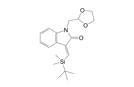 (3E)-3-[[tert-butyl(dimethyl)silyl]methylene]-1-(1,3-dioxolan-2-ylmethyl)indolin-2-one
