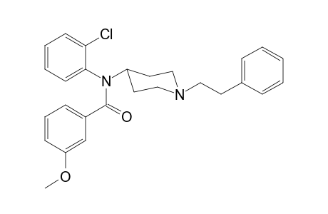 N-(2-Chlorophenyl)-3-methoxy-N-[1-(2-phenylethyl)piperidin-4-yl]benzamide