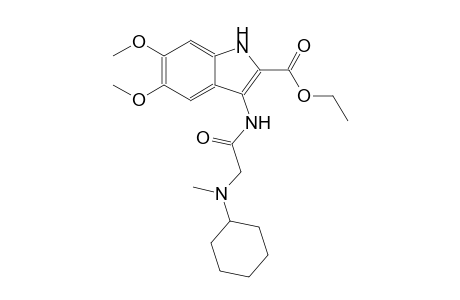 ethyl 3-({[cyclohexyl(methyl)amino]acetyl}amino)-5,6-dimethoxy-1H-indole-2-carboxylate