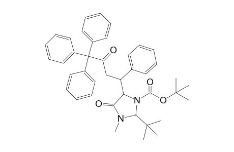 t-Butyl 2-(t-butyl)-3-methyl-5-(3'-oxo-1',4',4',4'-tetraphenylbutyl)-4-oxo-1-imidazolidine-carboxylate