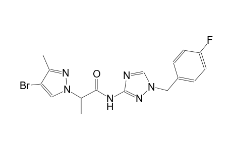 2-(4-bromo-3-methyl-1H-pyrazol-1-yl)-N-[1-(4-fluorobenzyl)-1H-1,2,4-triazol-3-yl]propanamide