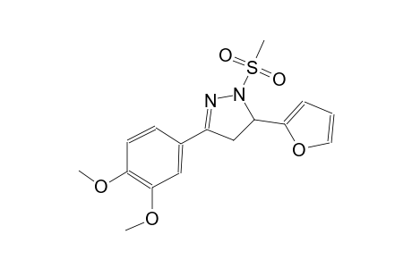 3-(3,4-dimethoxyphenyl)-5-(2-furyl)-1-(methylsulfonyl)-4,5-dihydro-1H-pyrazole