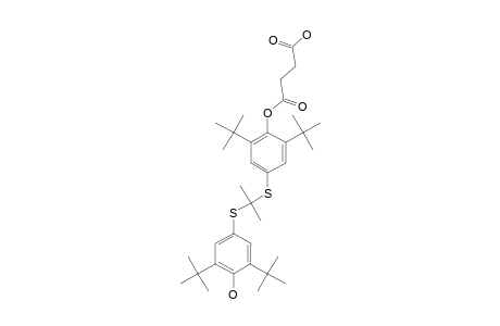 SUCCINOBUCOL;4-[2,6-DI-TERT.-BUTYL-4-[[1-[3-TERT.-BUTYL-4-HYDROXY-5-(PROPAN-2-YL)-PHENYL]-SULFANYL]-PHENOXY]-4-OXO-BUTANOIC-ACID