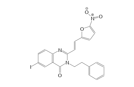6-iodo-2-[(E)-2-(5-nitro-2-furyl)ethenyl]-3-(2-phenylethyl)-4(3H)-quinazolinone