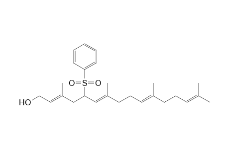 (2E,6E,10E)-3,7,11,15-tetramethyl-5-(phenylsulfonyl)hexadeca-2,6,10,14-tetraen-1-ol