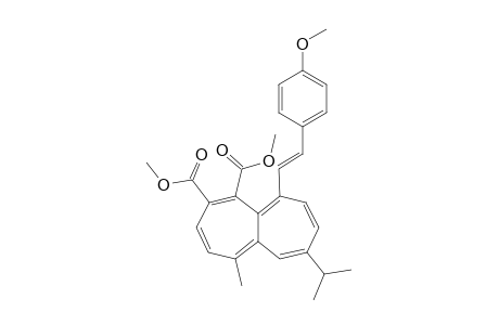 Dimethyl 7-isopropyl-5-methyl-10-(E)-[(2'-(4"-methoxyphenyl)ethenyl]heptalene-1,2-dicarboxylate