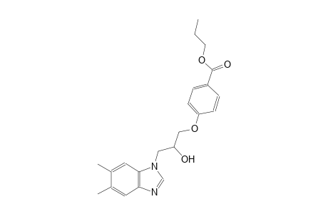 benzoic acid, 4-[3-(5,6-dimethyl-1H-benzimidazol-1-yl)-2-hydroxypropoxy]-, propyl ester