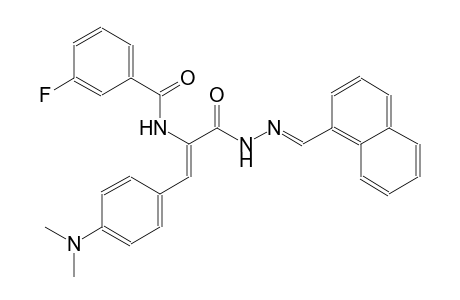 N-((Z)-2-[4-(dimethylamino)phenyl]-1-{[(2E)-2-(1-naphthylmethylene)hydrazino]carbonyl}ethenyl)-3-fluorobenzamide