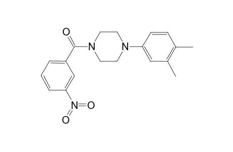 [4-(3,4-dimethylphenyl)-1-piperazinyl]-(3-nitrophenyl)methanone