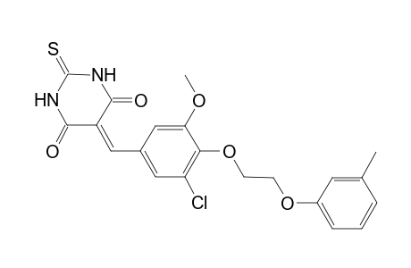 5-[3-chloro-5-methoxy-4-[2-(3-methylphenoxy)ethoxy]benzylidene]-2-thioxo-hexahydropyrimidine-4,6-quinone
